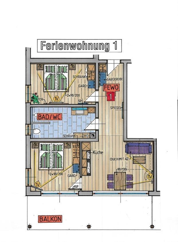 Koenigsblick Poppler Apartment ฮ็อปเฟอเรา ภายนอก รูปภาพ